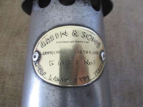 For Lorna`s Bid Only - An Outstanding Vintage Green & Sons Wolf G.M.E.F. No 1 Safety Lamp