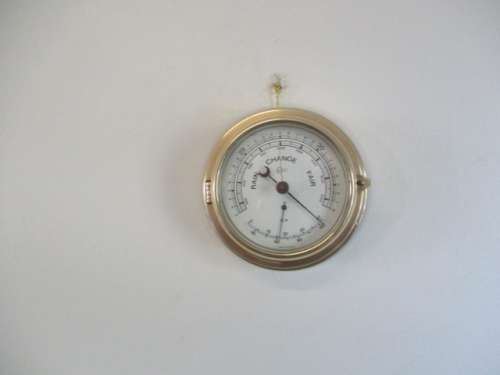 Beautiful Vintage Barigo Brass Wall Hanging Weather Barometer        Made In Germany