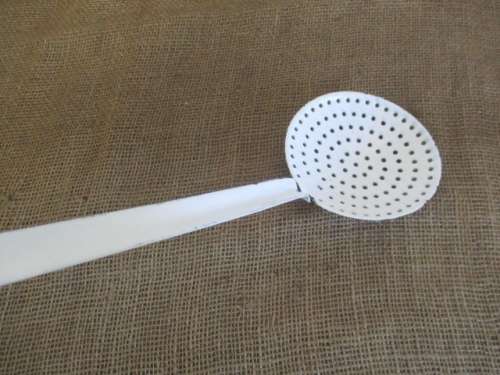 ForLorna`s Bid Only - Two Golden Oldies.....Vintage Enamel Skimmer & Vintage Enamel Soup Ladle