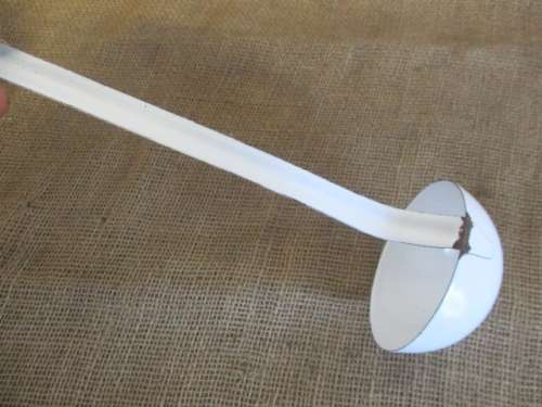 ForLorna`s Bid Only - Two Golden Oldies.....Vintage Enamel Skimmer & Vintage Enamel Soup Ladle