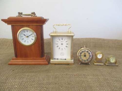 They Are Timeless....Nice Collection Of Various Vintage Quartz Carriage Clocks For Repairs