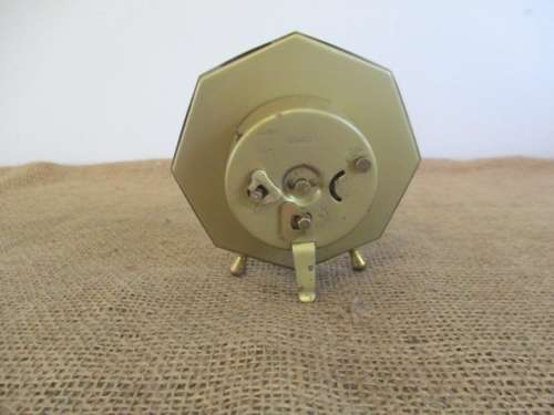Beautiful Vintage Ronbe Brass Wind-Up Alarm Travel Clock        West Germany