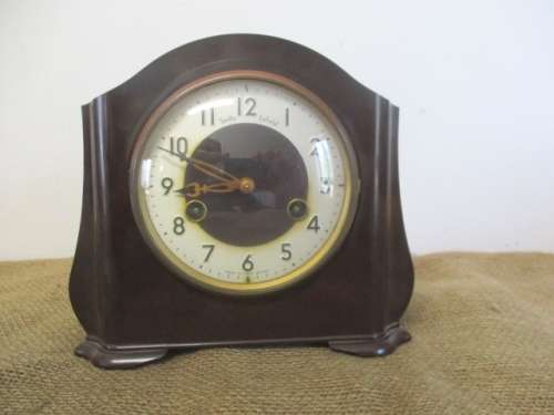For Repairs....Lovely Rare Antique Smiths Enfield Bakelite Mantel Clock      Approx 1930`s - 1940`s
