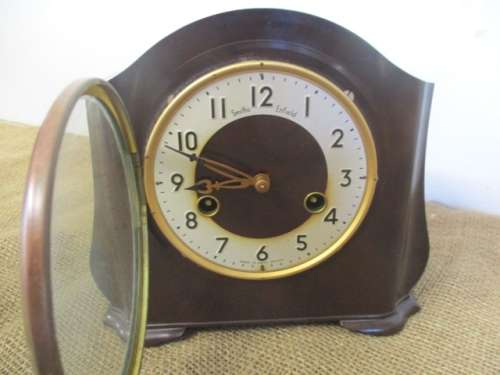 For Repairs....Lovely Rare Antique Smiths Enfield Bakelite Mantel Clock      Approx 1930`s - 1940`s