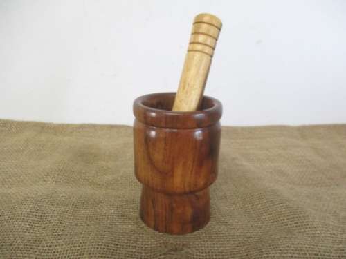 Lovable Wooden Mortar And Pestle