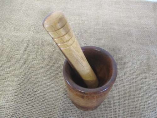 Lovable Wooden Mortar And Pestle