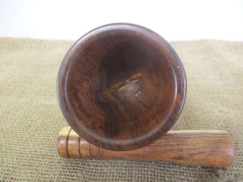 Lovable Wooden Mortar And Pestle
