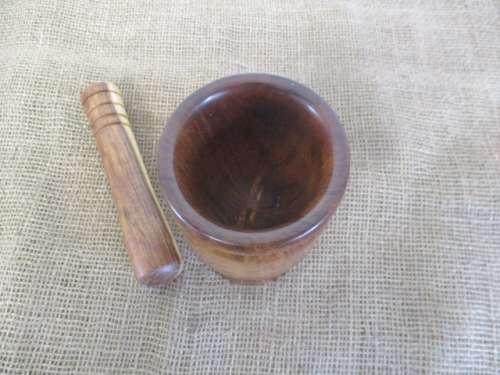 Lovable Wooden Mortar And Pestle