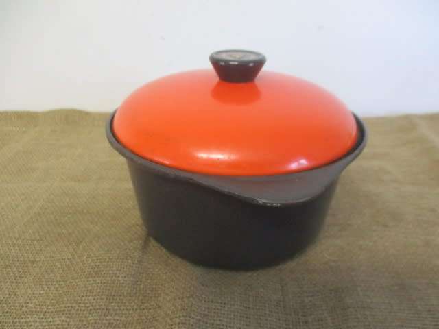 Indispensable In The Kitchen......Beautiful Cast Iron Flat Bottom Lidded Pot With An Ideal Depth