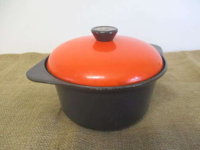 Indispensable In The Kitchen......Beautiful Cast Iron Flat Bottom Lidded Pot With An Ideal Depth