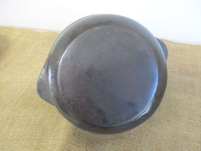 Indispensable In The Kitchen......Beautiful Cast Iron Flat Bottom Lidded Pot With An Ideal Depth