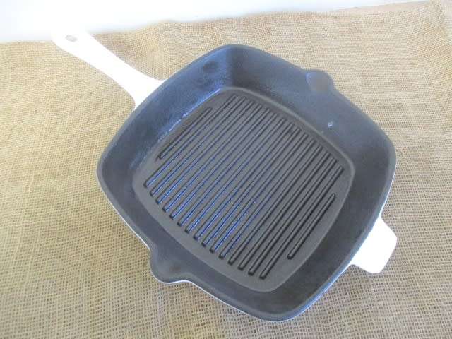 A Cut Above The Rest.....This Stunning Enameled Cast Iron Steak Pan