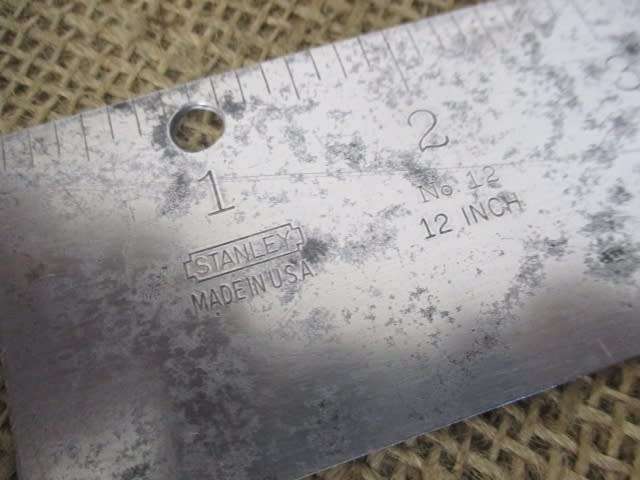 Beautiful Vintage No 12 Stanley 12 inch All Metal Try Square        Made In USA