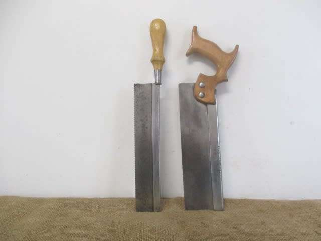 Two Nice Sturdy Vintage 10 inch Fine Cut Dovetail Back-Saws