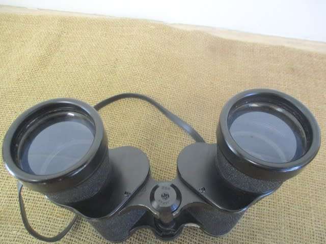 A Fine Vintage Super Zenith 10 X 50 Field 5` Binocular With Lens Covers In Original Case