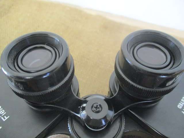 A Fine Vintage Super Zenith 10 X 50 Field 5` Binocular With Lens Covers In Original Case