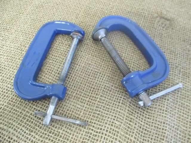 Nice Collection Of Handy G-Clamps : -  Sizes Include : 1x 4`, 1x 3`, 1x 2`, 2x Smalls & Record 129