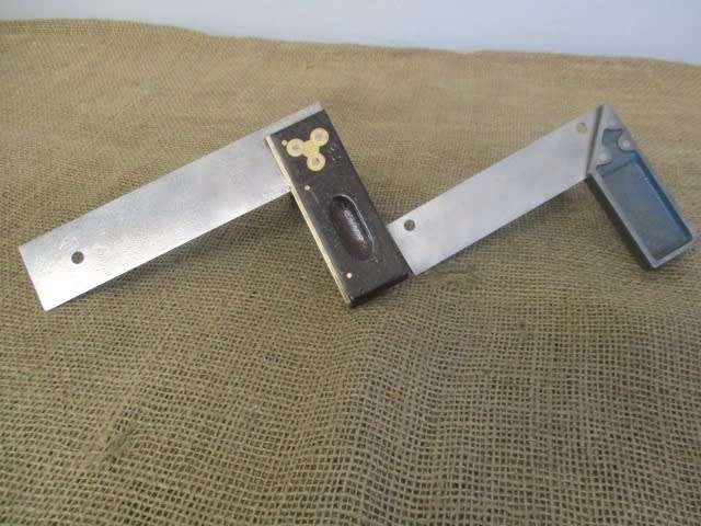 Vintage 6 inch Carpenter`s Try Square & 5 inch Engineer`s Square By Ahrems Goodline Germany