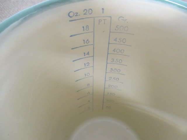 Cute Rare Vintage 10cm Kockums Enamel Oz. 20 / Gr. 500 Measuring Jug           Sweden
