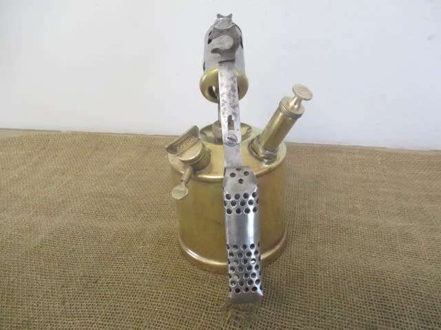 Beautiful Large Vintage Hippo Blow Torch With And Vintage 10 inch Footprint Tin Snips