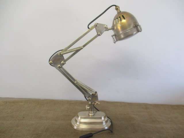 Not Just Any Reading Lamp.....This Posh Vintage Adjustable Metal Reading Lamp