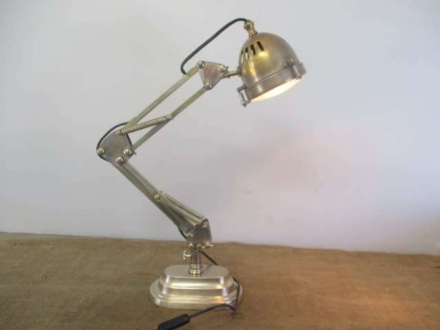 Not Just Any Reading Lamp.....This Posh Vintage Adjustable Metal Reading Lamp