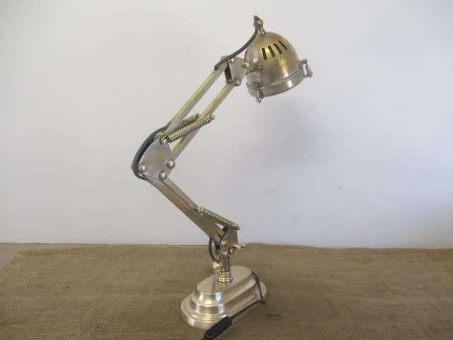 Not Just Any Reading Lamp.....This Posh Vintage Adjustable Metal Reading Lamp