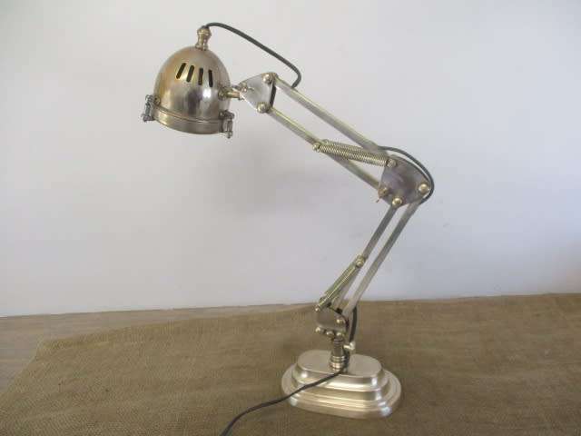 Not Just Any Reading Lamp.....This Posh Vintage Adjustable Metal Reading Lamp