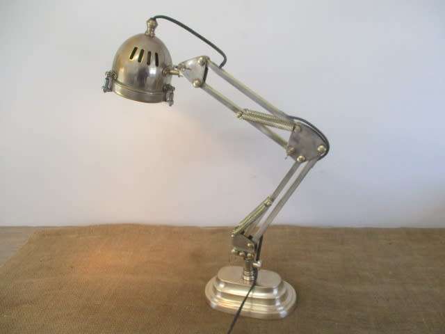 Not Just Any Reading Lamp.....This Posh Vintage Adjustable Metal Reading Lamp