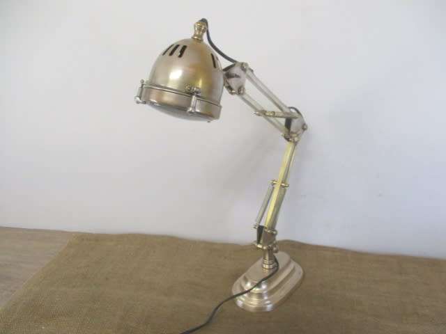 Not Just Any Reading Lamp.....This Posh Vintage Adjustable Metal Reading Lamp