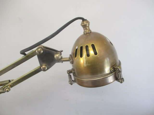 Not Just Any Reading Lamp.....This Posh Vintage Adjustable Metal Reading Lamp