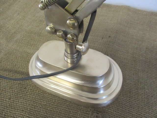 Not Just Any Reading Lamp.....This Posh Vintage Adjustable Metal Reading Lamp