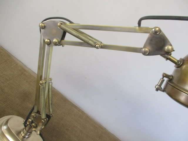 Not Just Any Reading Lamp.....This Posh Vintage Adjustable Metal Reading Lamp