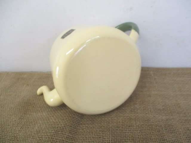 Beautiful Sizable Vintage Old Fashioned Enamel H&H Coffee Pot