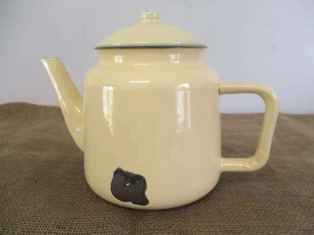 Magnificent Large Vintage Old School Enamel Coffee Pot