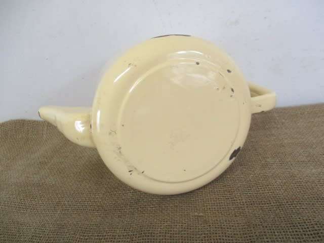 Magnificent Large Vintage Old School Enamel Coffee Pot