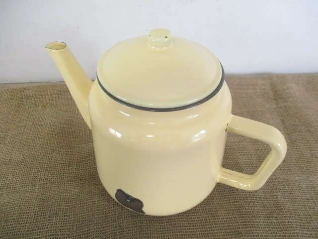 Magnificent Large Vintage Old School Enamel Coffee Pot
