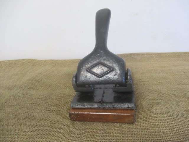 Vintage Heavy Duty Two Hole Cast Iron Paper Punch