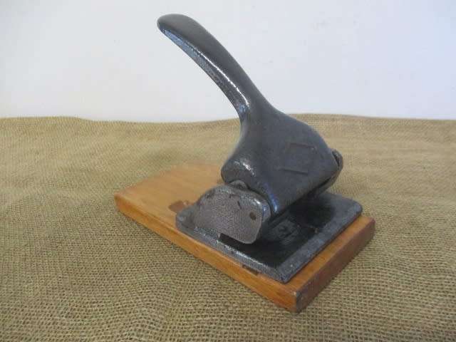 Vintage Heavy Duty Two Hole Cast Iron Paper Punch