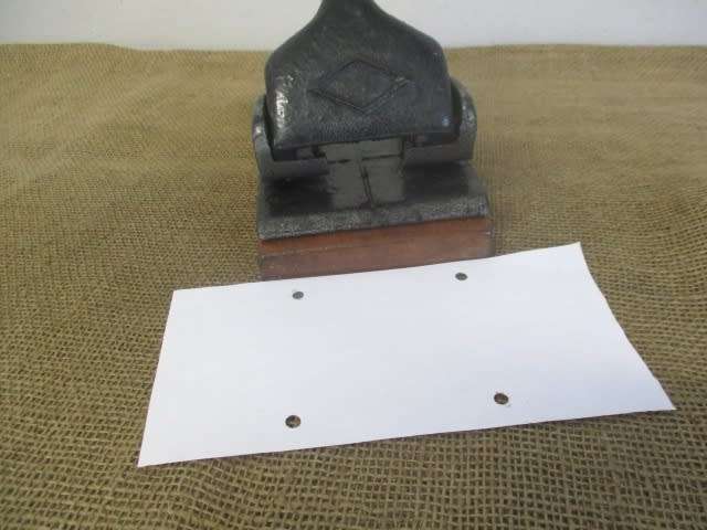 Vintage Heavy Duty Two Hole Cast Iron Paper Punch