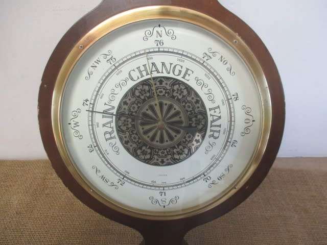 Very Rare...Gigantic Vintage Wall Mounted Springbok Barometer, Thermometer & Hygrometer