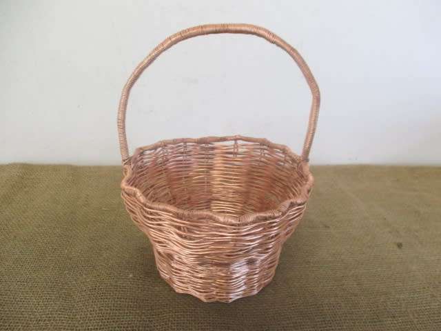 Ultra Rare.......Vintage 1960 Heavy Plaited Copper Basket Used In Voting For Republic Election