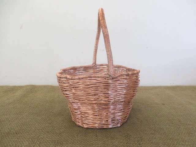 Ultra Rare.......Vintage 1960 Heavy Plaited Copper Basket Used In Voting For Republic Election