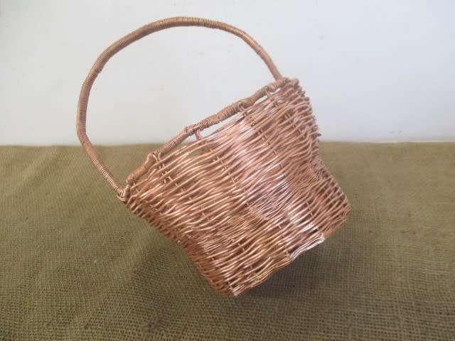 Ultra Rare.......Vintage 1960 Heavy Plaited Copper Basket Used In Voting For Republic Election