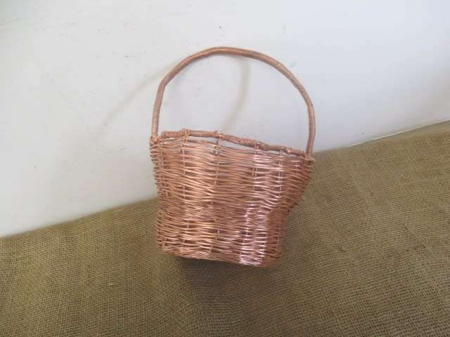 Ultra Rare.......Vintage 1960 Heavy Plaited Copper Basket Used In Voting For Republic Election