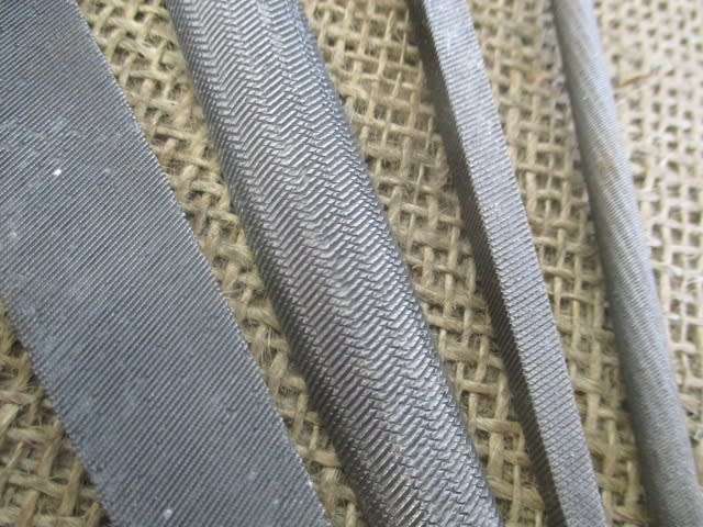 Good Selection Of Seven Handy Iron Files Including Round, Flat, Triangular & Halfround