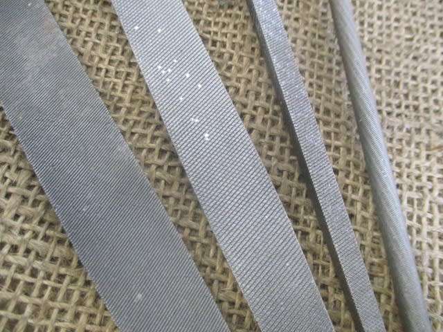 Good Selection Of Seven Handy Iron Files Including Round, Flat, Triangular & Halfround