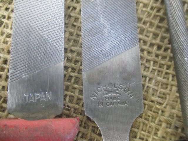 Good Selection Of Seven Handy Iron Files Including Round, Flat, Triangular & Halfround