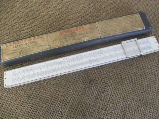 Highly Collectable Antique A.W. Faber 361 Slide Rule In Original Case      Early 1900`s      Bavaria