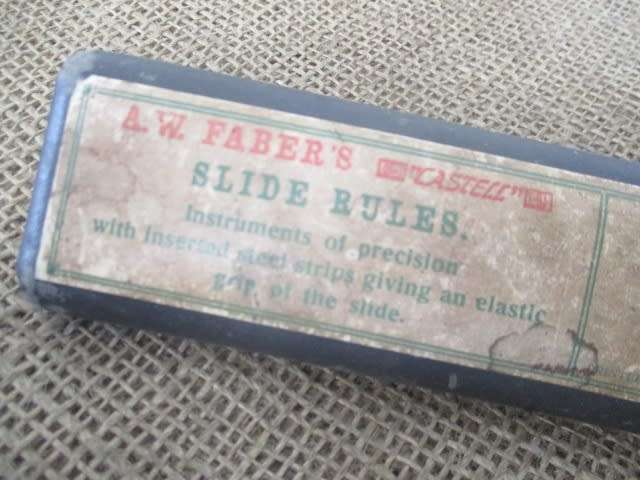 Highly Collectable Antique A.W. Faber 361 Slide Rule In Original Case      Early 1900`s      Bavaria